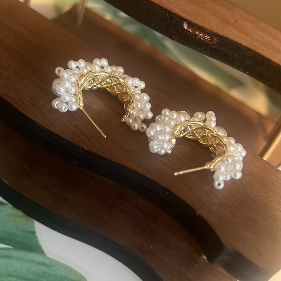 French Vintage Handmade Pearl Earrings - Picture 7 of 7